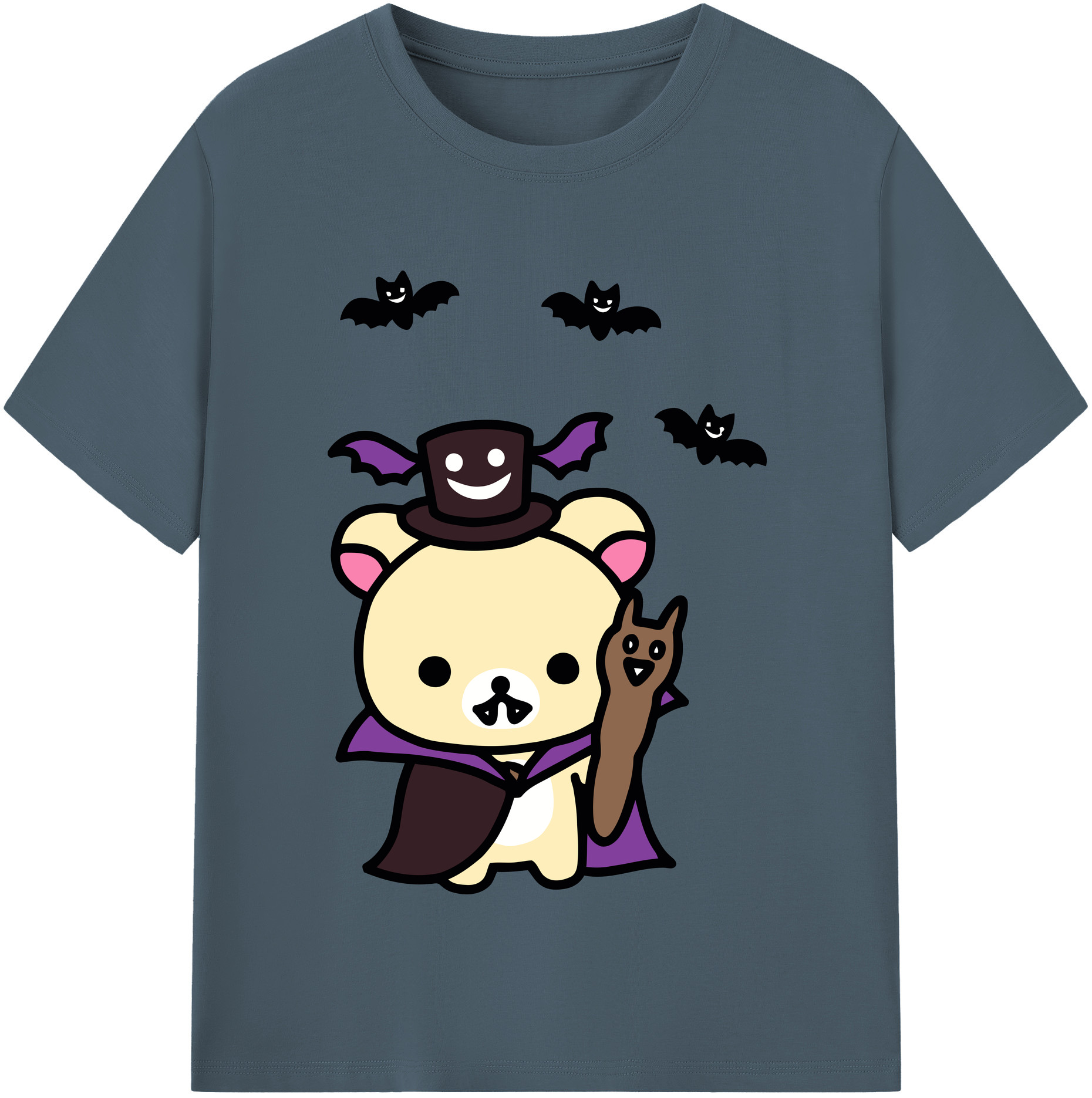 （画像用） リラックマ リラックマ キイロイトリ Rilakkuma Korilakkuma Kiiroitori 綿100％半袖Tシャツ（フロントプリント）